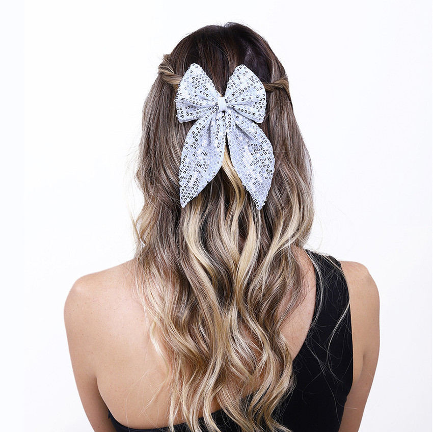 Silver hair ribbon on sale