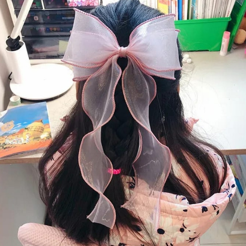 Girlish Korean Stylish Hair Bow Clips for Girls Women Accessories