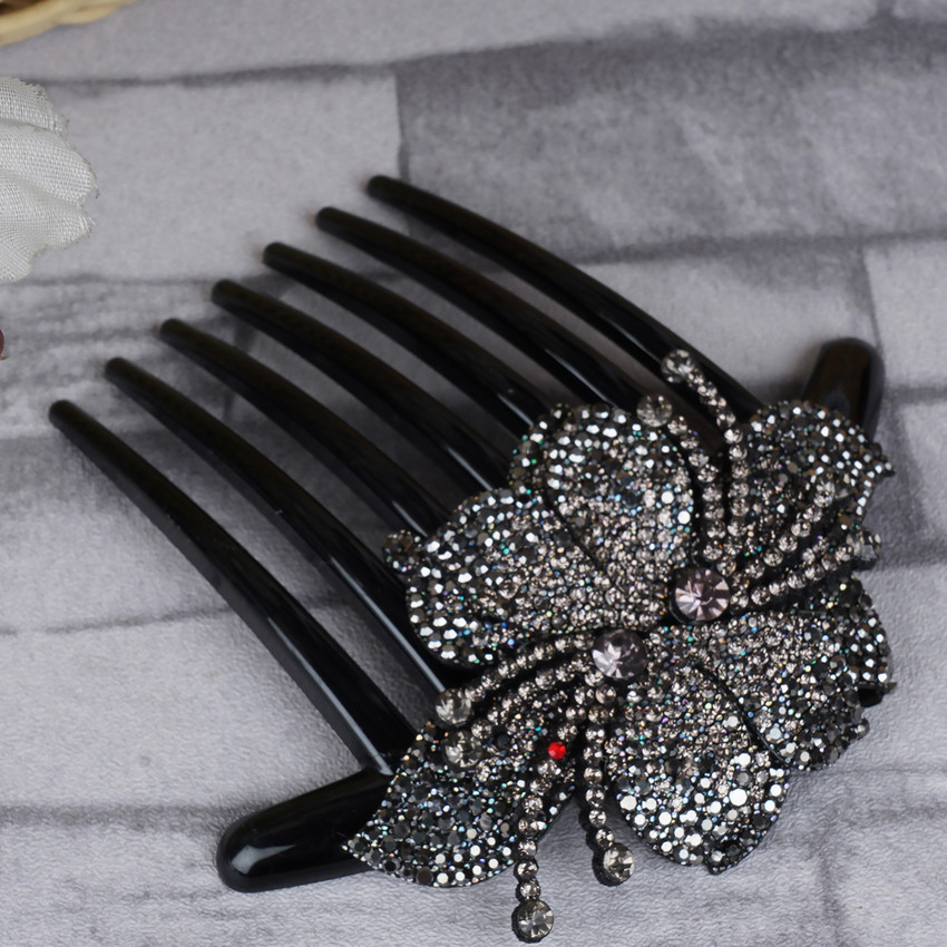 Black outlet hair brooch