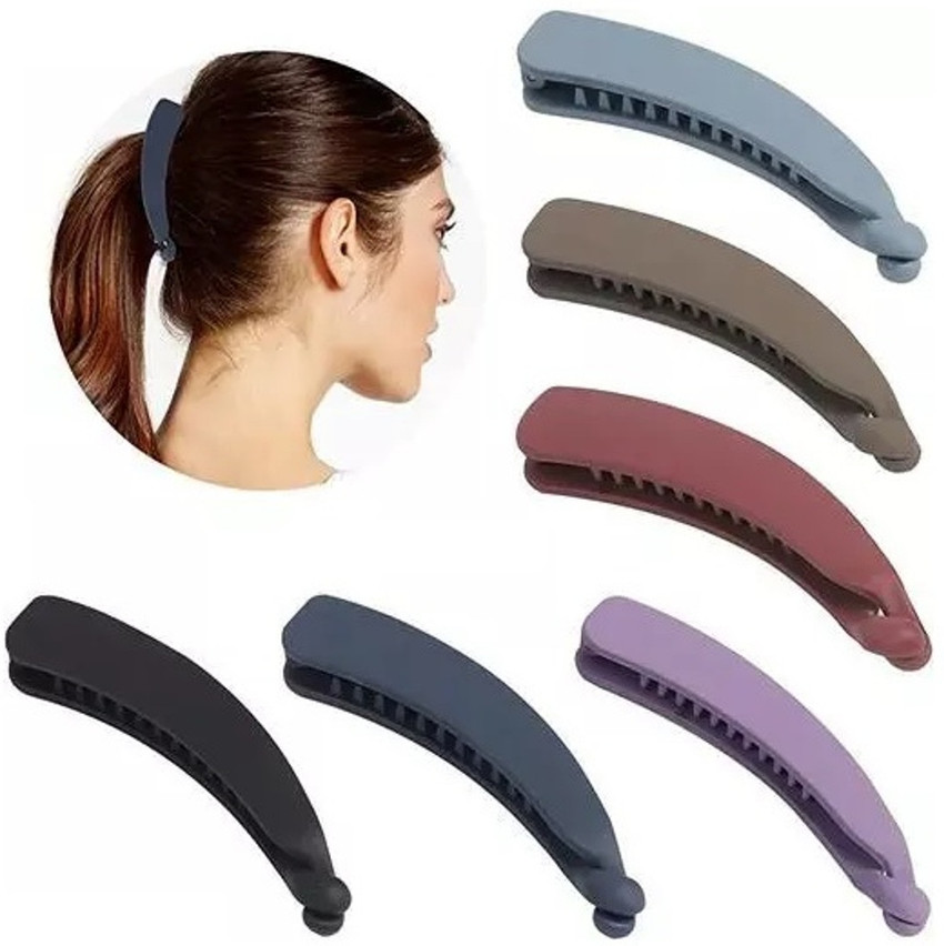Snowpearl Banana Hair Clips Strong Ponytail Holder Matte Finish Women and Girls Hair Clip Price in India Buy Snowpearl Banana Hair Clips Strong Ponytail Holder Matte