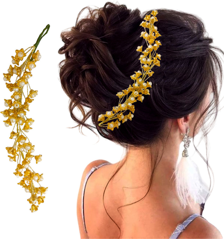 Gold flower clip sale
