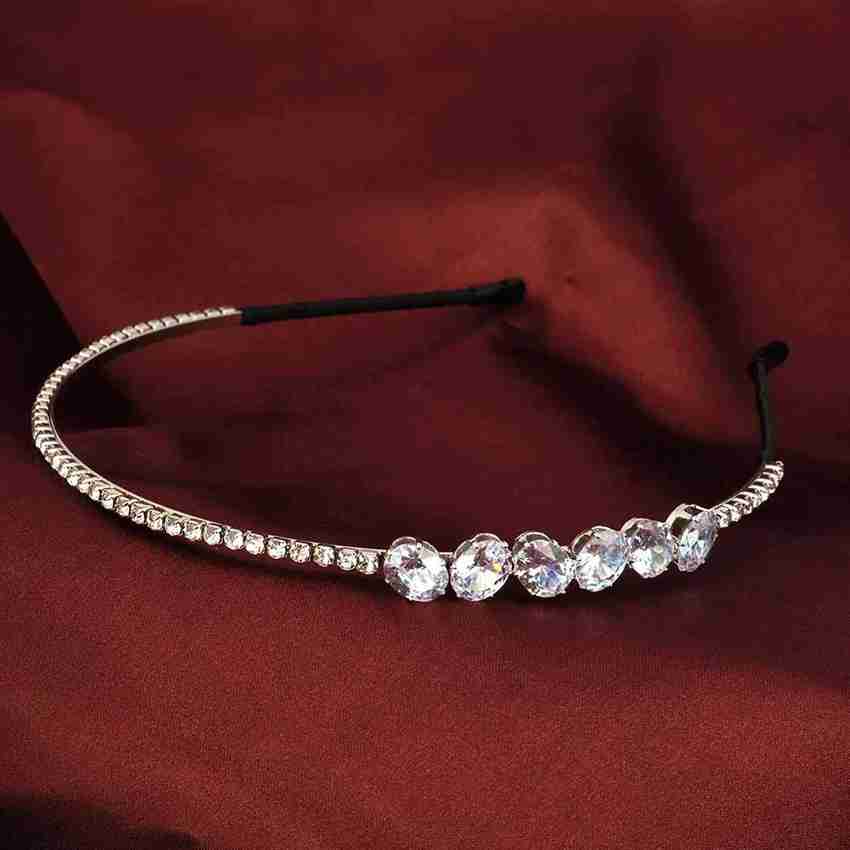 FEROSH Diamond Silver Hairband Hair Band Price in India Buy