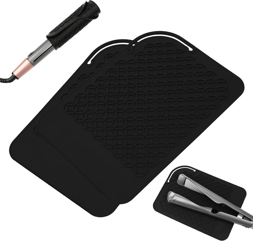 Pinaka Silicone Mat for Hair Tools 2Pcs Heat Mat for Curling Iron Heat Resistant Mat Hair Accessory Set Price in India Buy Pinaka Silicone Mat for Hair Tools 2Pcs Heat Mat