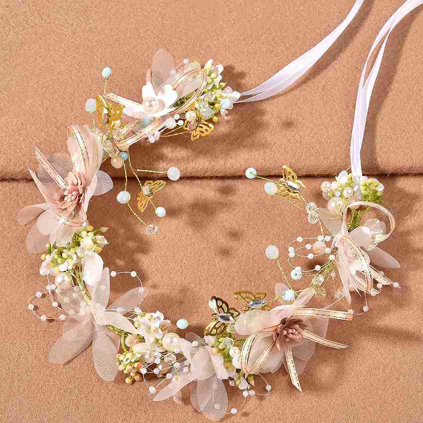 HANNEA Flower Girl Headband Wedding Bridal Hair Accessories Pearl Floral Crown Hair Accessory Set Price in India Buy HANNEA Flower Girl Headband Wedding Bridal Hair Accessories Pearl Floral Crown Hair...
