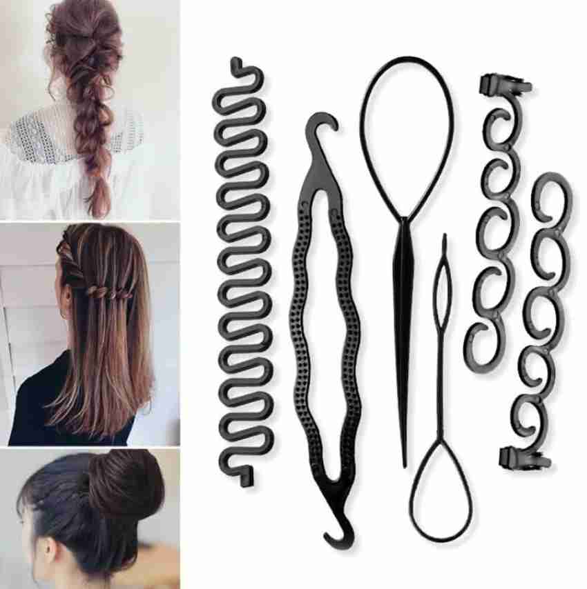 Chronex Pack of 6, Hair Styling Tool Kit Hair Loop Styling Tool / Ponytail  Maker Braid Extension Price in India - Buy Chronex Pack of 6, Hair Styling  Tool Kit Hair Loop