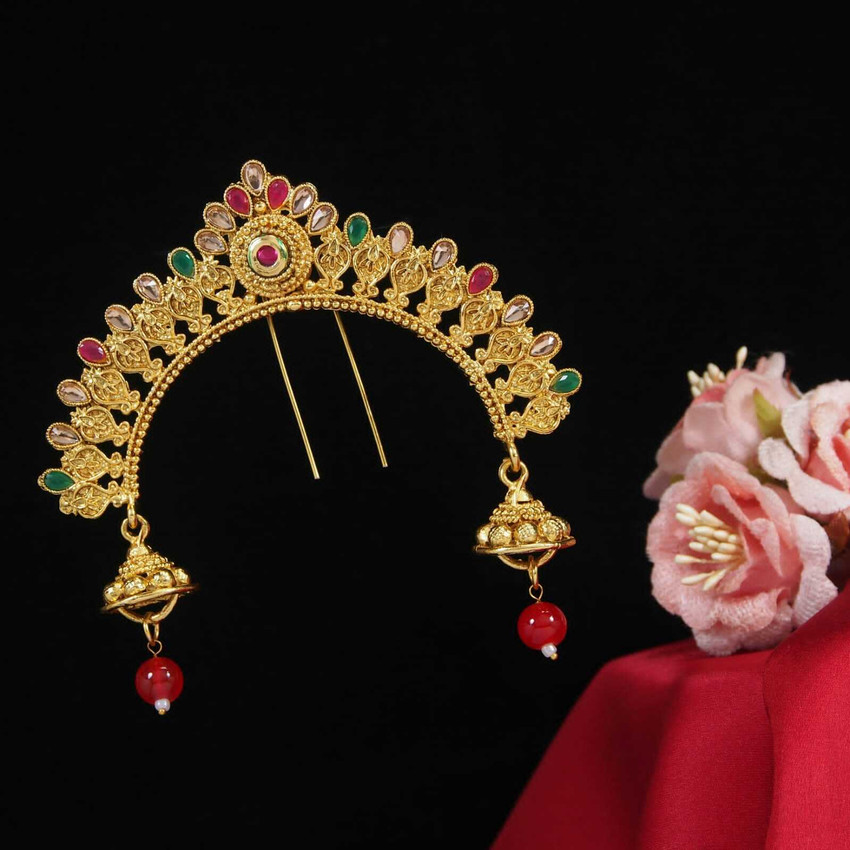 sharneshwar Traditional Ambada Hair Brooch juda Pin For Women Bun