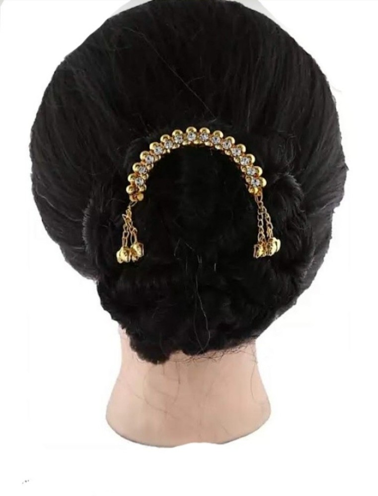 Gold Plated Traditional Maharastrian Jewellery Aambada JudaPin Hair Brooch   eBay