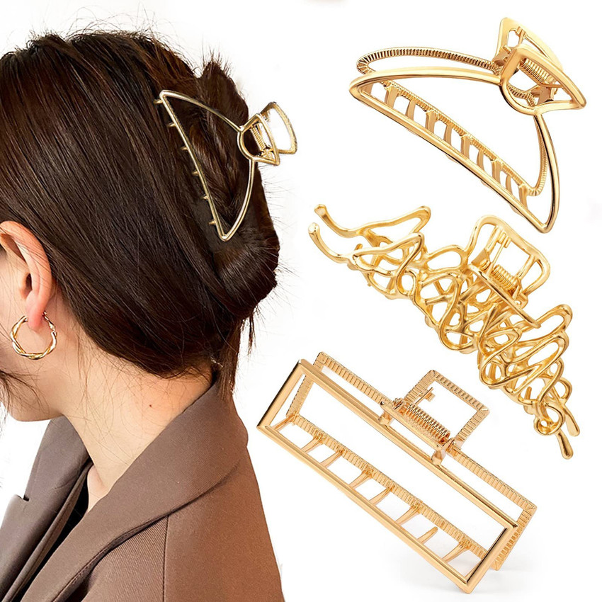 VAGHBHATT Metal Stylish Hair Clips Designer Hair Claw Combo for