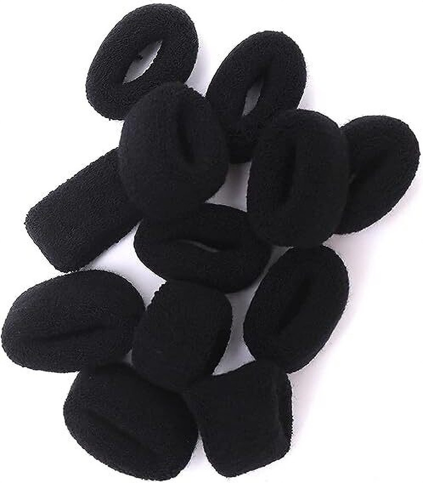 SCJ 12 pcs black thick elastic rubber band Streachable for girls