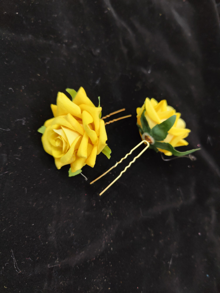 Yellow rose online hair accessories