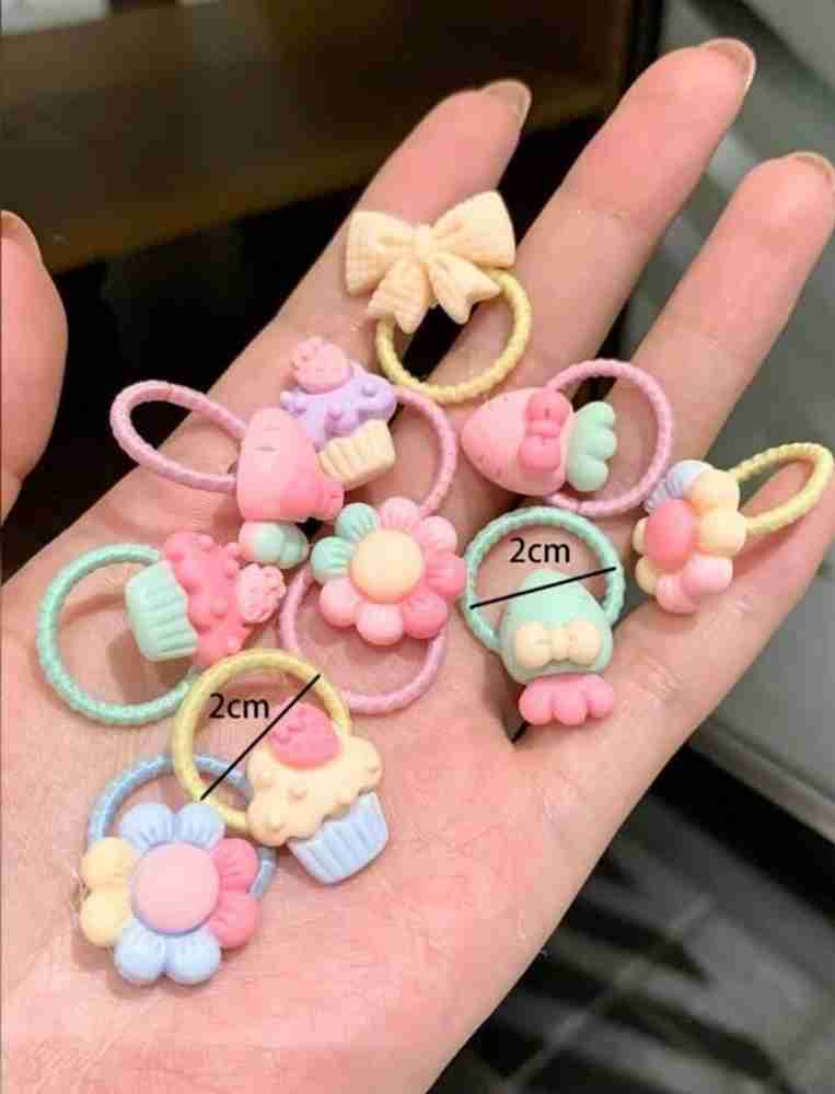Her trendss 10 pcs PINK BABY GIRL CAKE FLOWER DECOR CUTE HAIR
