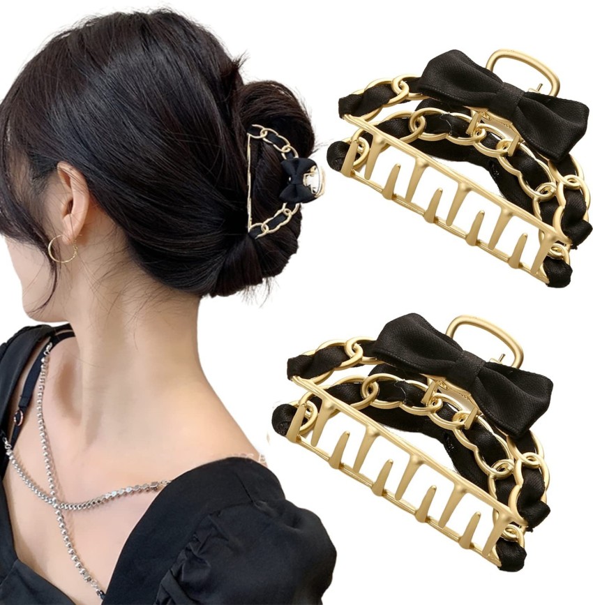Fancy Chain and Metal Hair Claw Clips 