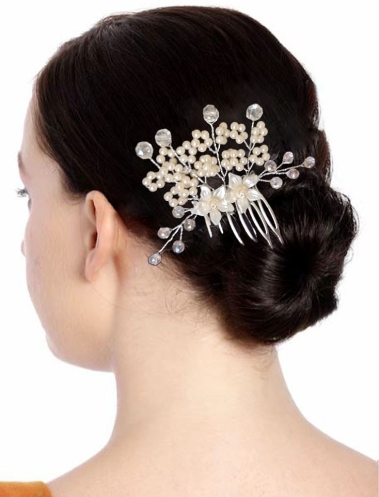 Bridal hair clip 3D flower- Bridal hair combs - Plus size wedding dresses