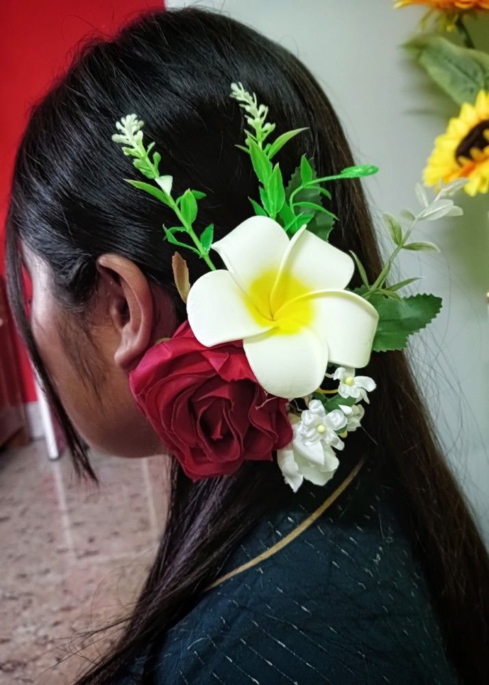  Burgundy Flower Pin, Accessories for Clothes, Artificial Flower  Clip : Handmade Products