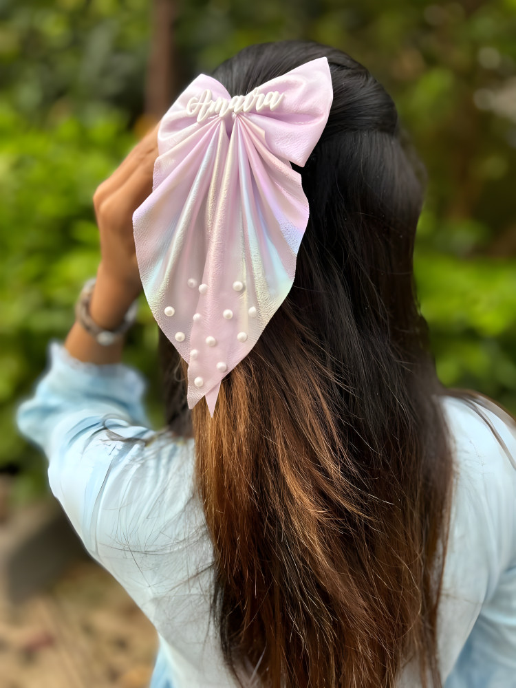 Hair bow with name sale
