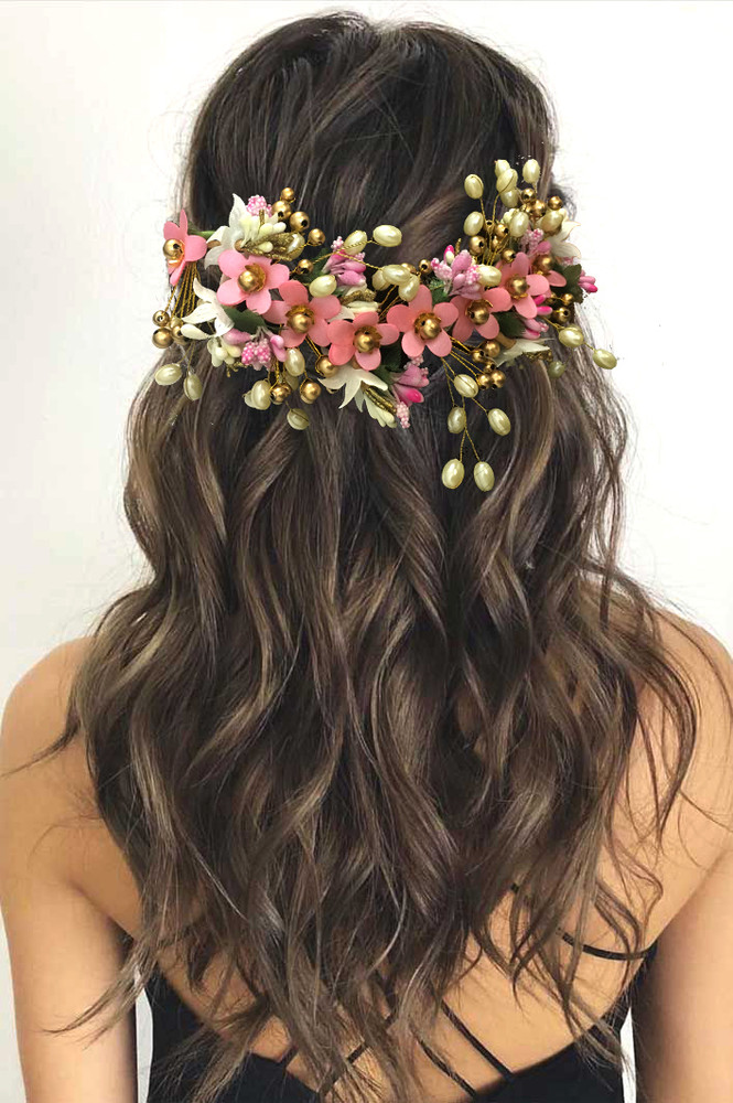 Hair Flare Artificial Flower Design Hairpin Clip Hair