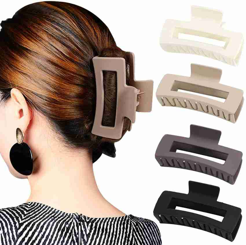 VAGHBHATT Matte Hair Clips Thick Hair Nonslip Large Hair Claw Clip 3.5in Size Accessories Hair Clip Price in India Buy VAGHBHATT Matte Hair Clips Thick Hair Nonslip Large Hair Claw Clip