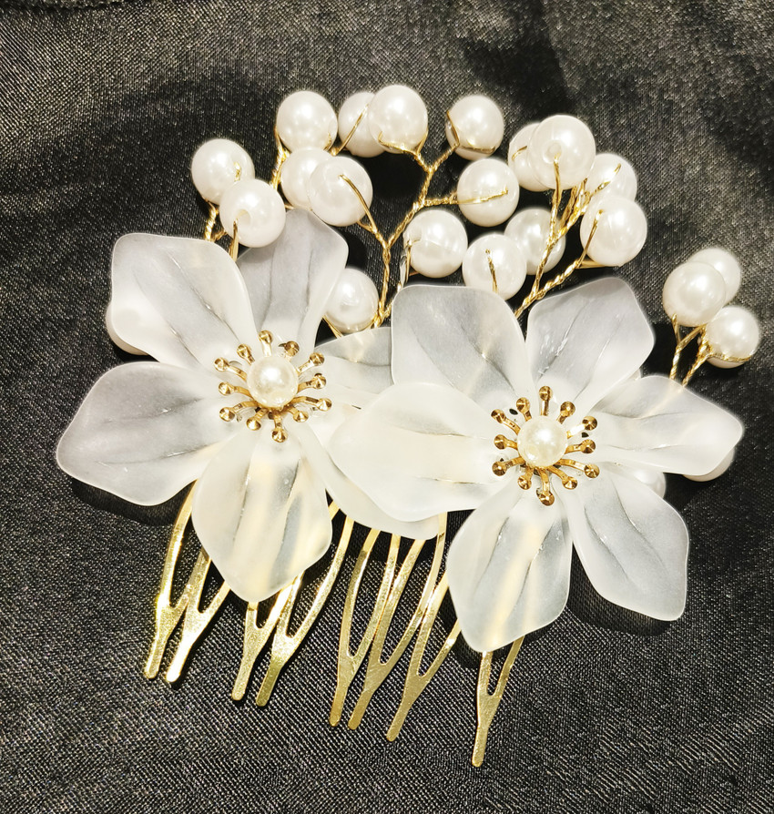 Tia Crafts Hawaii Plumeria Flower Hair Clips for Women White Pack of 2   Amazonin Jewellery