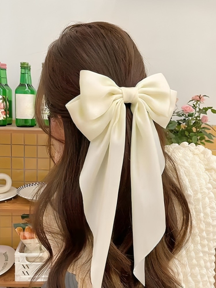 FilterFashion Bow Hair Clip/ Hair Ribbon For Women And Girls Made
