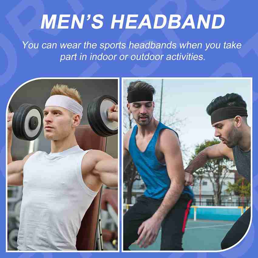  Mens Headband, Non Slip Sweat Mens Headbands,Headbands for Men,Sports  Headbands for Men,Men Headband Sport,Headband for Running Men,Men Headbands  for Long Hair Sports-Pack of 4 : Sports & Outdoors