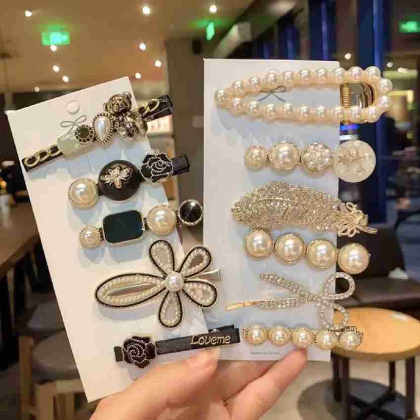 Pearl barrettes top
