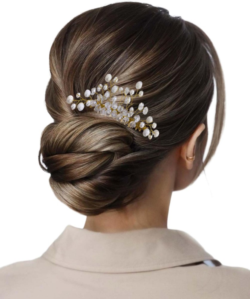 MYYNTI Woman Metal Pearl Hair Claw Clip Hair Accessories Hairpin  Hairdressing for Wedding Party Gift Set Golden_color(4 PCS) Hair Claw Price  in India - Buy MYYNTI Woman Metal Pearl Hair Claw Clip