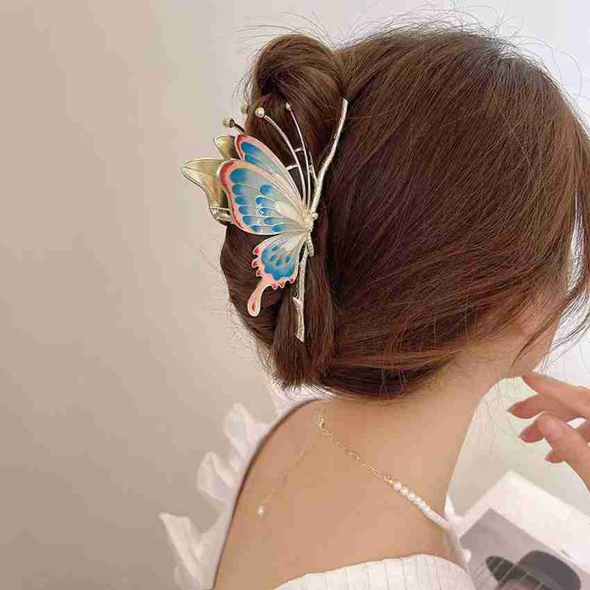 DAZZLE Drop Painted Butterfly Hair Claw Clip Korean Hair Accessories For Woman  Girls Hair Claw Price in India Buy DAZZLE Drop Painted Butterfly Hair  Claw Clip Korean Hair Accessories For Woman