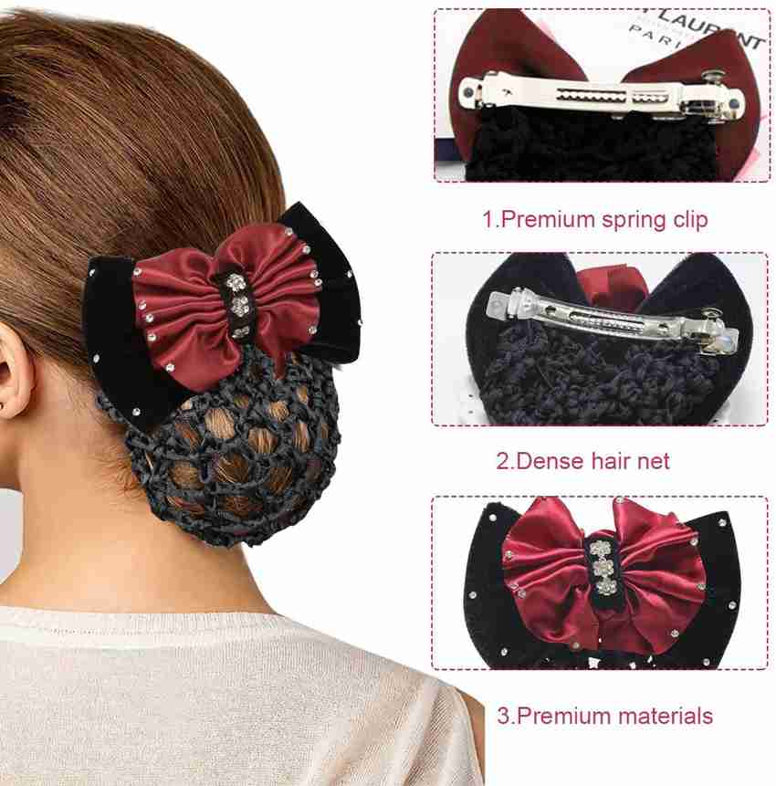 Hair barrette with net top