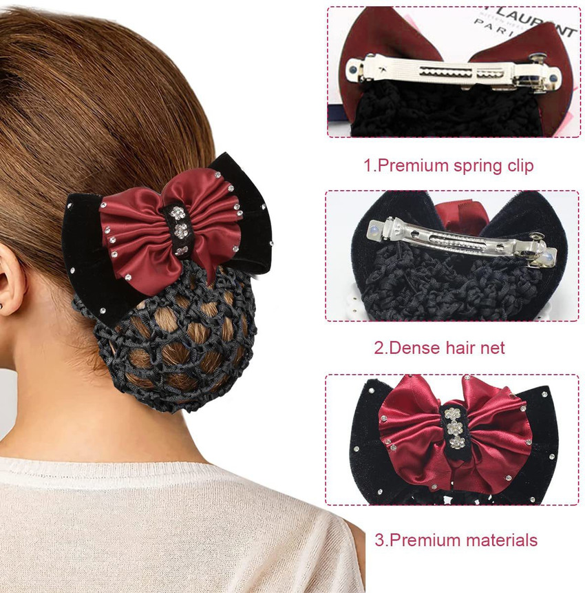 Hair clip with net for bun cheap