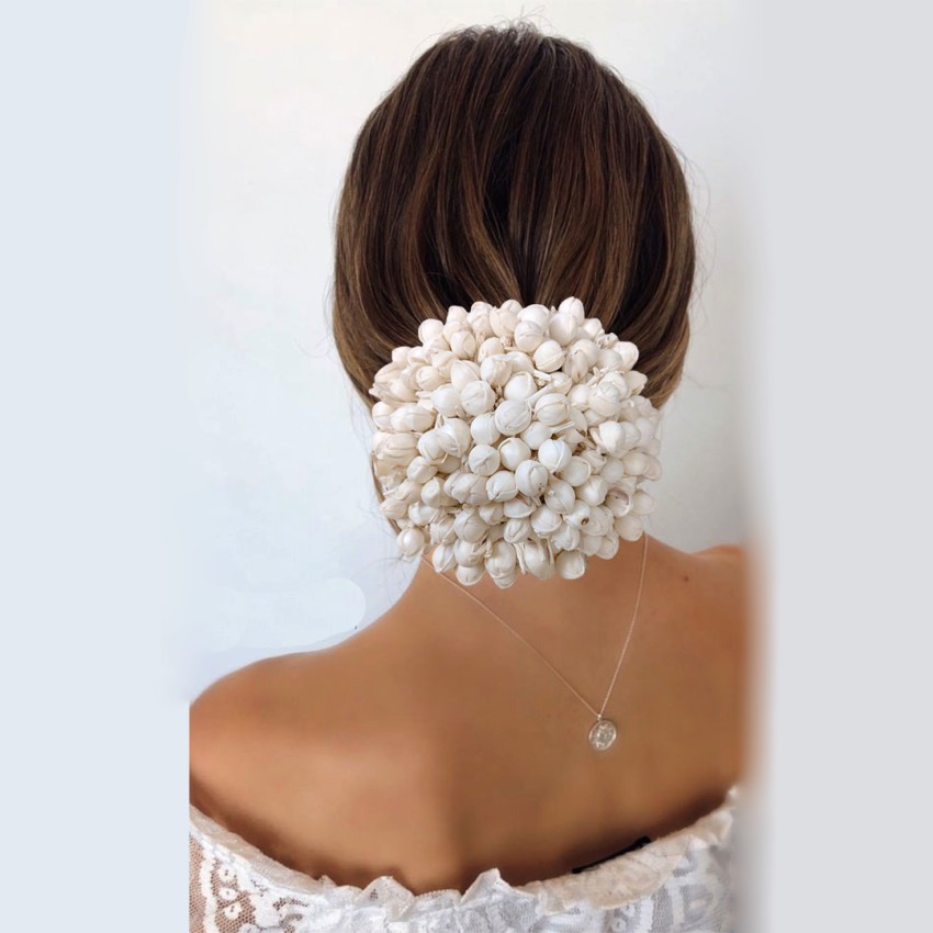 Hair Flare Hair Accessories For Women & Girls, Stylish for Wedding -  Artificial Flowers & Pearl Style Juda Bun - Floral Bridal Brooch & Hair  Pins 