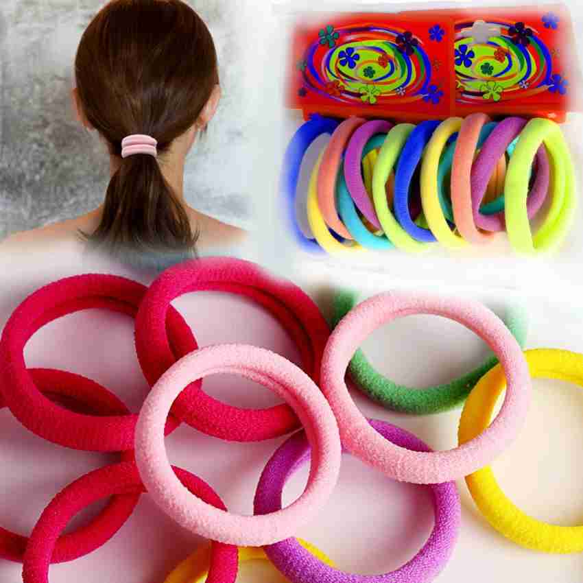 Hair Rubber Bands 50 Pack Assorted Color Colorful Rubber Bands For