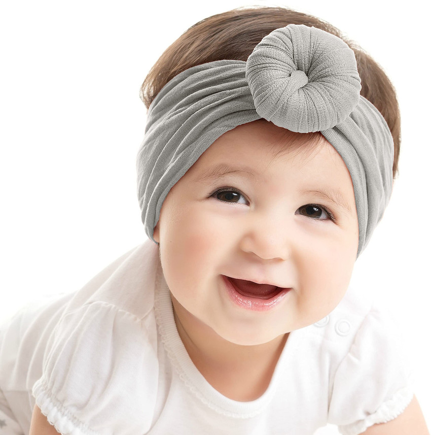SYGA Baby Girls Cotton Turban Wrap Headbands Newborn Kids 0 3