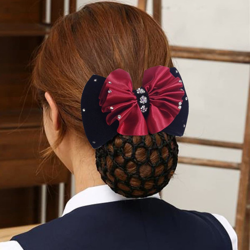 Black net hair sale clip