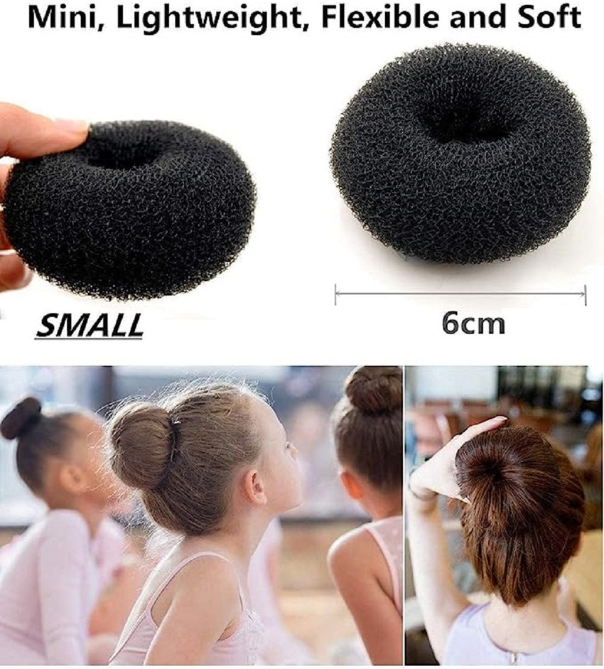 Abrish Hair donut bun maker hair accessories hair Bun Black