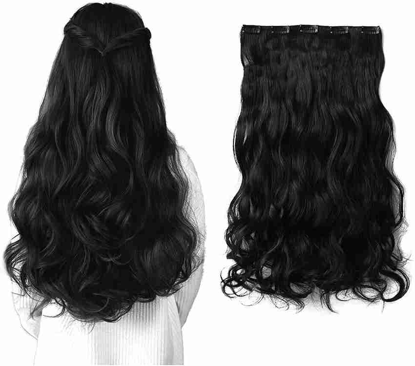 Crazy Hair Women s Natural Black 5 Clip in Wavy Curly Extension Hair Extension Price in India Buy Crazy Hair Women s Natural Black 5 Clip in Wavy Curly Extension Hair Extension online at Flipkart