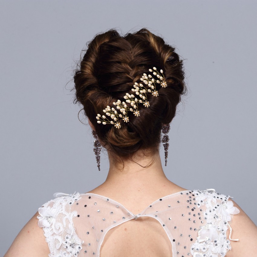 AMORARSI Wedding Hair Comb Pearl Rhinestones Hair Clips Crystal Bridal Hair  Accessories for Brides and Bridesmaids(Silver)