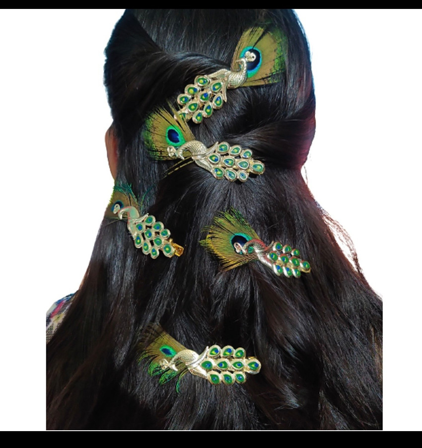 Feather clip hair accessories discount