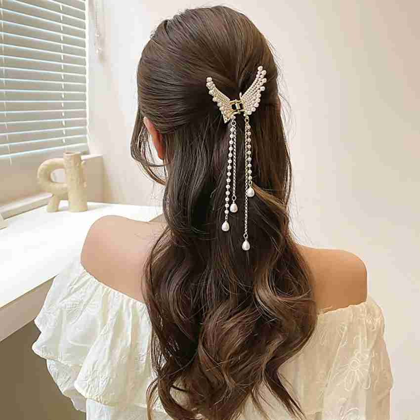 Justlist Pearl Hair Accessories 1 Pc Hair Clips For Women Wedding Claw Clip  Butterfly Hair Claw Price in India - Buy Justlist Pearl Hair Accessories 1  Pc Hair Clips For Women Wedding