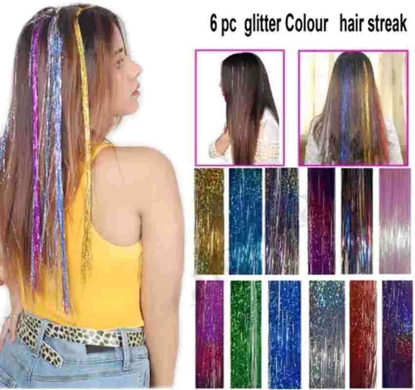 Colored hair extensions for kids 6Pcs Colored Hair Extensions Bow