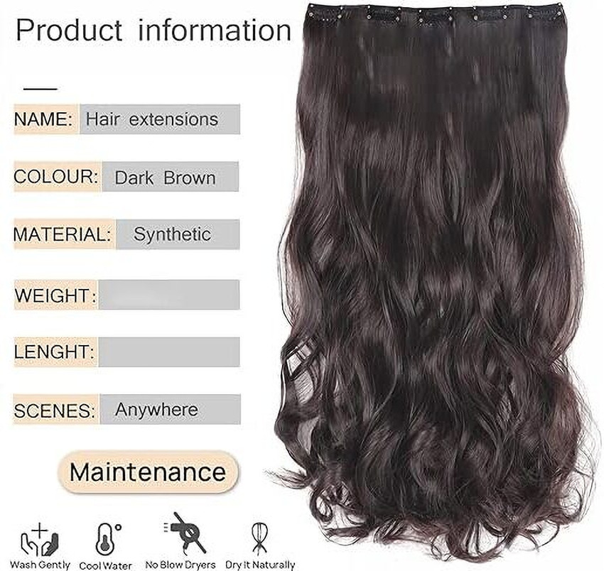 D DIVINE Women s Full Head 22 Inch Hair Extension Wig Synthetic