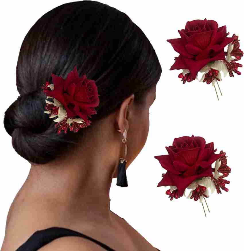 Flower hair shop bun accessories