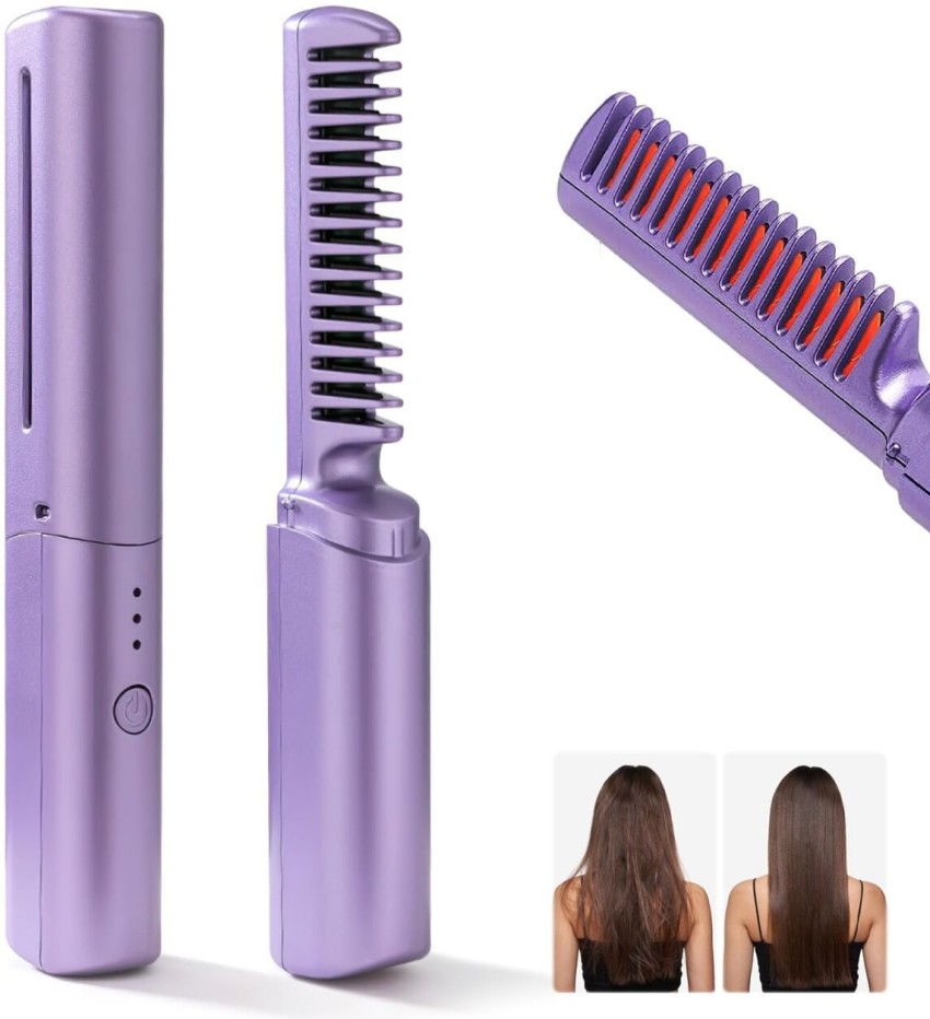 PARVPARI Rechargeable Mini Hair Straightener Brush Price in India Buy PARVPARI Rechargeable Mini Hair Straightener Brush Online In India Reviews Ratings Features Flipkart