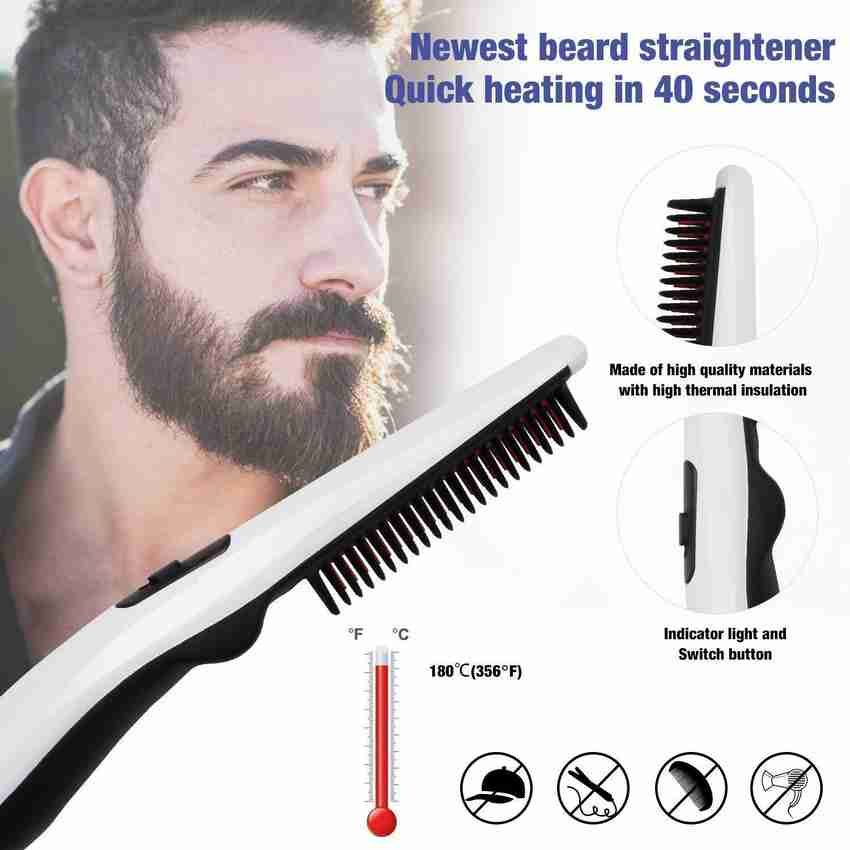 AKGENIC Electric Hair Staler V2 Beard Sideburns Mustache Comb and Straightener