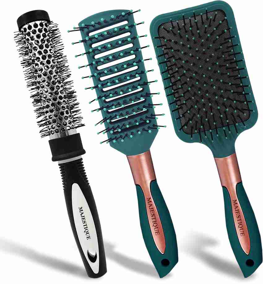 MAJESTIQUE 3Pcs Hair Brush Set Paddle Vent Blow Dry Brush for Women Men Price in India Buy MAJESTIQUE 3Pcs Hair Brush Set Paddle Vent Blow Dry
