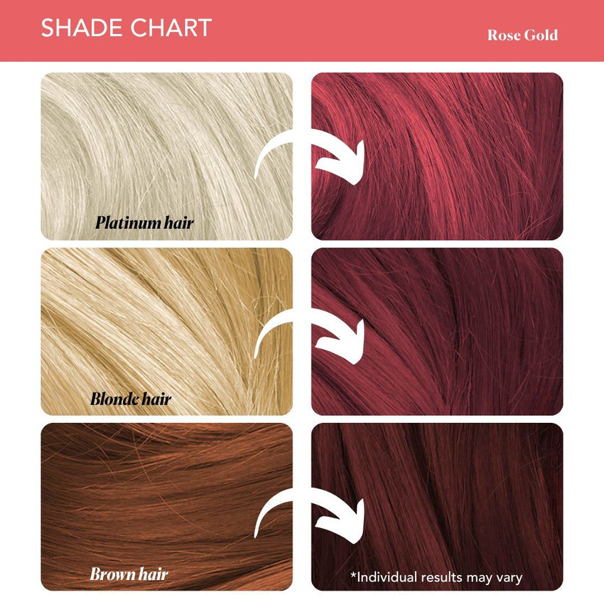 Semi permanent rose gold hair dye sale