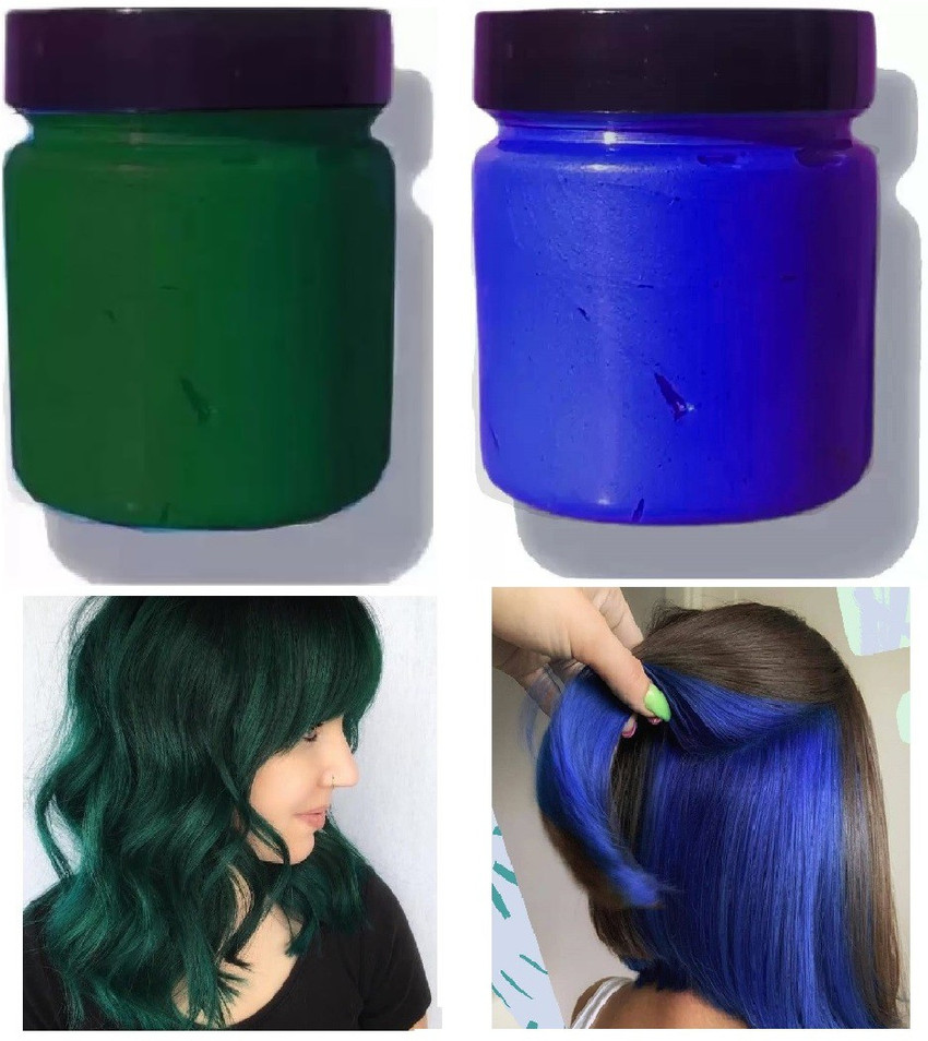 midnight blue hair color on black women