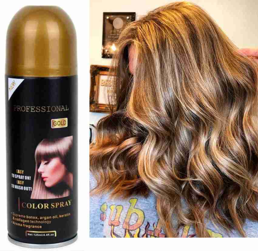 Woman in gold hair mist online