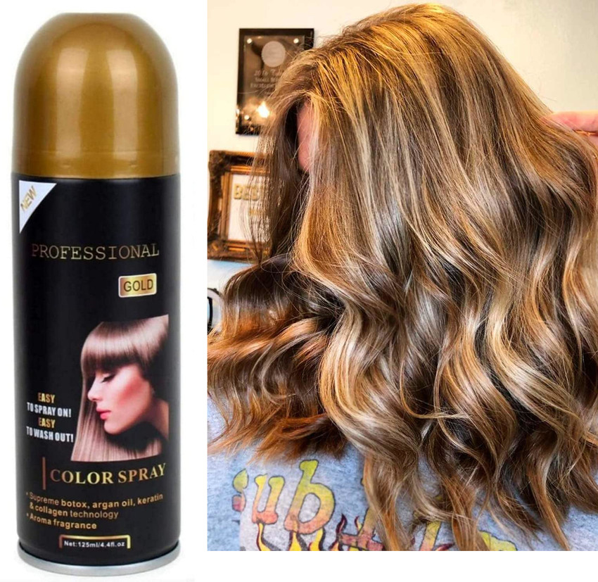 ADJD New Original Temporary Quick Gold Hair Color Spray for men