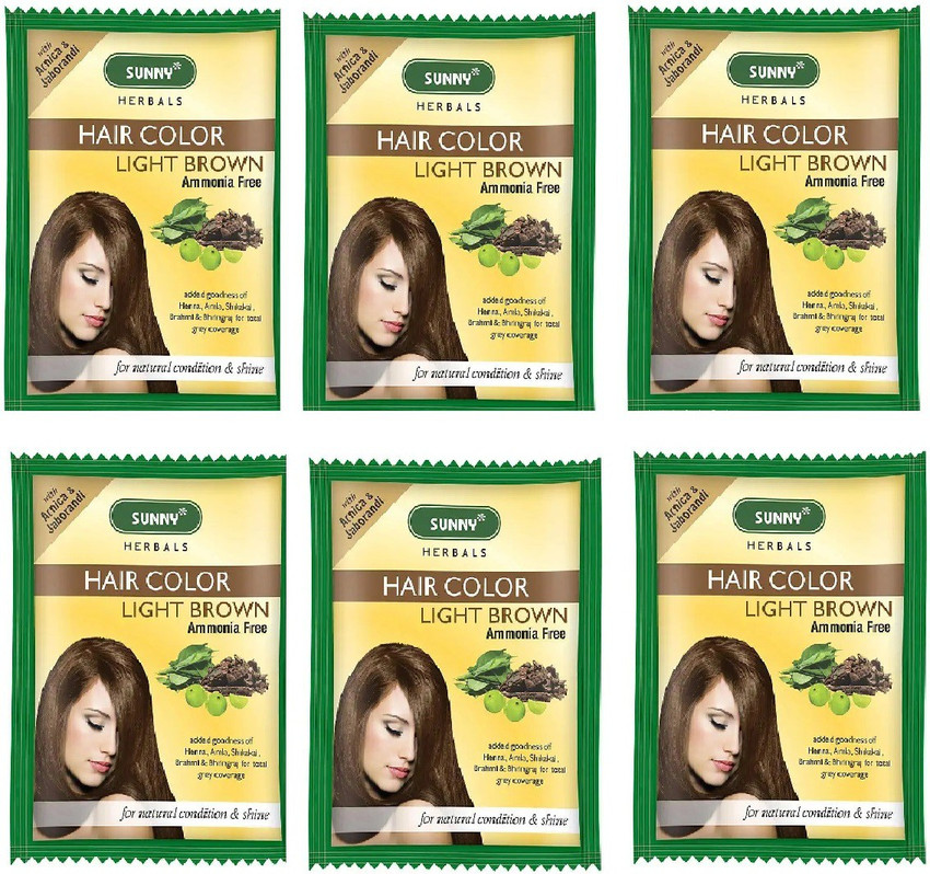 Sunny Herbals Black Hair Color [ For Natural Condition & Shine ] [ Pack Of  8 ]