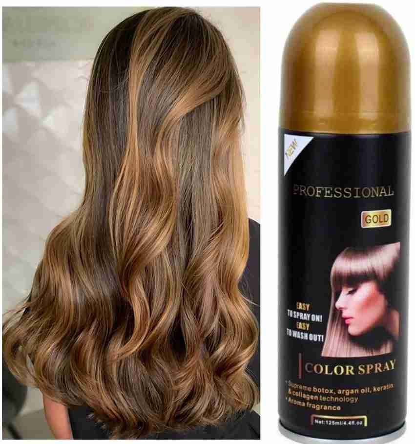 Woman in 2025 gold hair mist